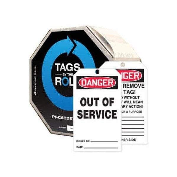 Nmc Danger Out Of Order Ez Pull Tag, Danger, PF-Cardstock, 6-5/8 in Width, 3-5/8 in Height TAR118 - main